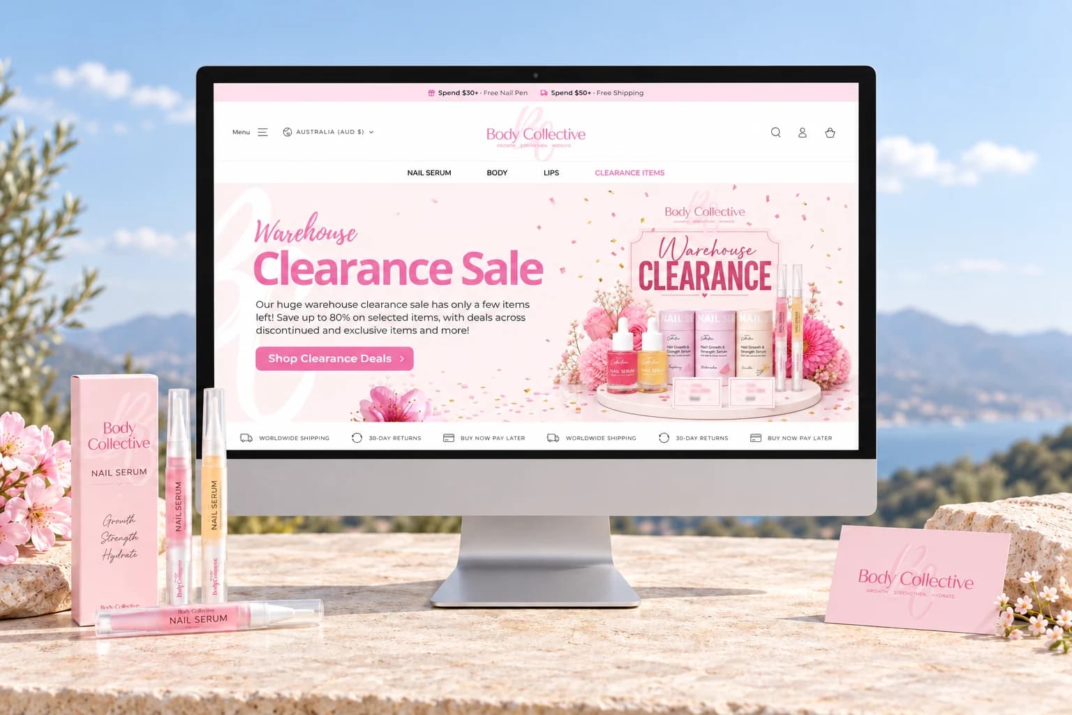 Body Collective website and brand presentation