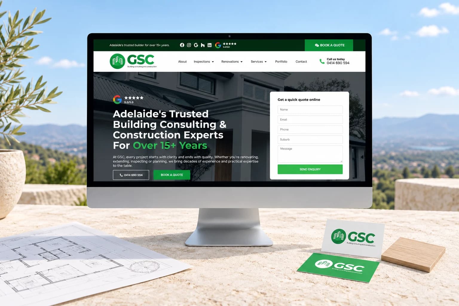 GSC Building website and brand presentation